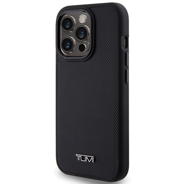 Σκληρή θήκη Tumi TUHMP15LRBAK για iPhone 15 Pro 6,1" σε μαύρο χρώμα με δερμάτινο βαλλιστικό μοτίβο και MagSafe - Image 2