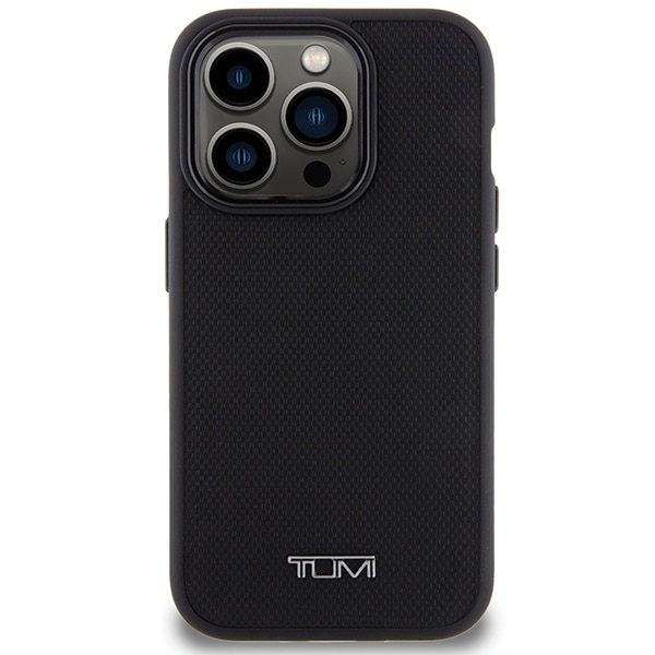 Σκληρή θήκη Tumi TUHMP15LRBAK για iPhone 15 Pro 6,1" σε μαύρο χρώμα με δερμάτινο βαλλιστικό μοτίβο και MagSafe - Image 3