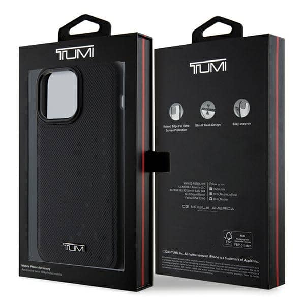 Σκληρή θήκη Tumi TUHMP15XRBAK για iPhone 15 Pro Max 6,7" σε μαύρο χρώμα με δερμάτινο βαλλιστικό μοτίβο και MagSafe - Image 8