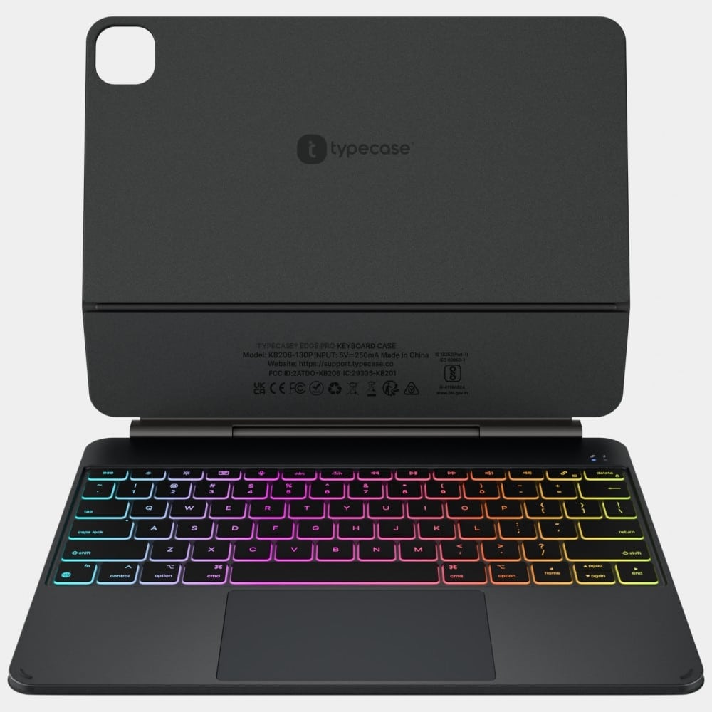 Typecase Edge Pro - Θήκη για Apple iPad Pro 13 (2024/2025) με πληκτρολόγιο - Μαύρο - Image 8
