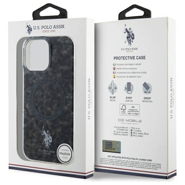 Θήκη IML MagSafe για iPhone 16 Pro 6.3" US Polo USHMP16LHOCLDPK, μαύρο - Image 8