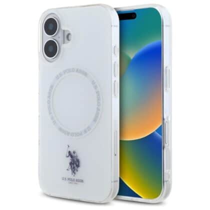 Θήκη IML Ring για iPhone 16 6.1" US Polo USHMP16SHOCLDPW, λευκό