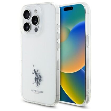 US Polo USHCP15XUSMT iPhone 15 Pro Max 6,7" διαφανές διπλό ημερολόγιο αλόγου με εκτύπωση IML