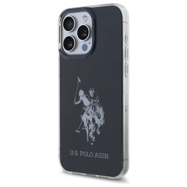 Θήκη US Polo USHCP15XTPUHRBK για iPhone 15 Pro Max 6,7" μαύρο με λαμπερό μεγάλο λογότυπο - Image 2