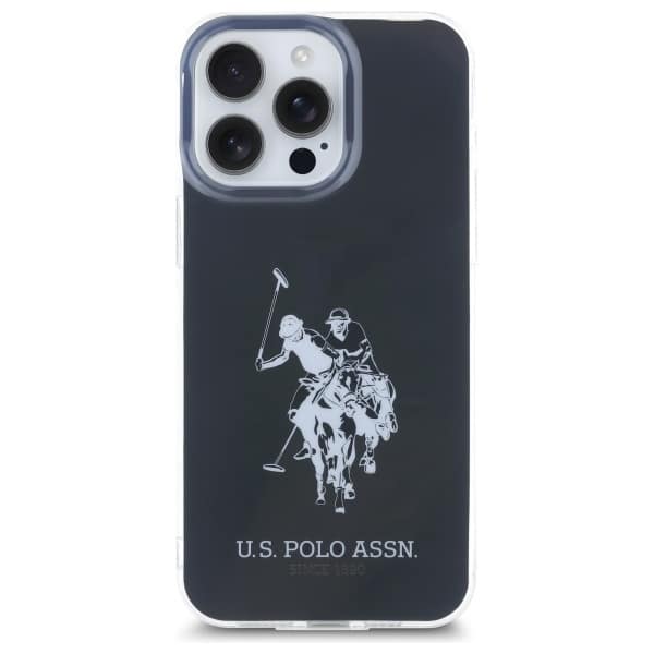 Θήκη US Polo USHCP15XTPUHRBK για iPhone 15 Pro Max 6,7" μαύρο με λαμπερό μεγάλο λογότυπο - Image 3