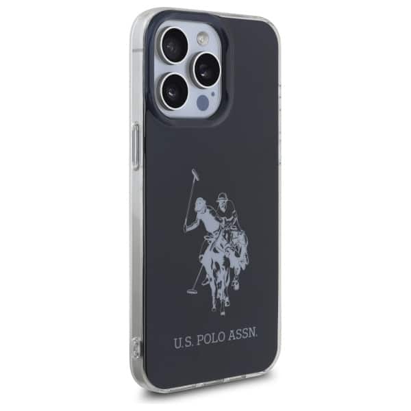 Θήκη US Polo USHCP15XTPUHRBK για iPhone 15 Pro Max 6,7" μαύρο με λαμπερό μεγάλο λογότυπο - Image 4