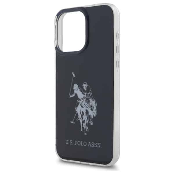 Θήκη US Polo USHCP15XTPUHRBK για iPhone 15 Pro Max 6,7" μαύρο με λαμπερό μεγάλο λογότυπο - Image 6