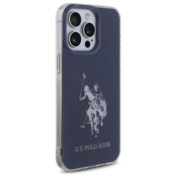 US Polo USHCP15XTPUHRBV iPhone 15 Pro Max 6,7" μπλε με λαμπερό μεγάλο λογότυπο - Image 4