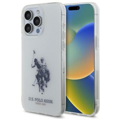 US Polo USHCP15XTPUHRBH iPhone 15 Pro Max 6,7" λευκό με λαμπερό μεγάλο λογότυπο