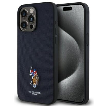 Θήκη US Polo USHCP15XPEMV για iPhone 15 Pro Max 6,7" σε μπλε σκούρο χρώμα με κέντημα DH