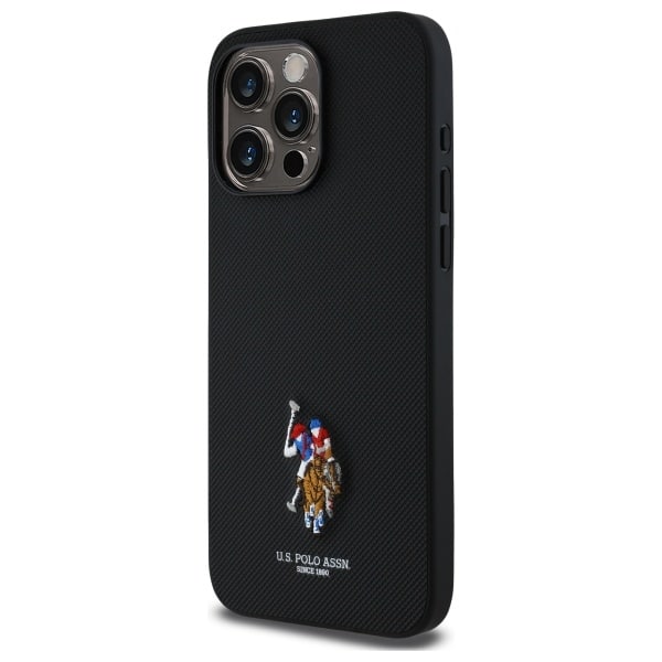 US Polo USHCP15XPEMK iPhone 15 Pro Max 6,7" μαύρο με κεντημένο χρώμα DH - Image 2