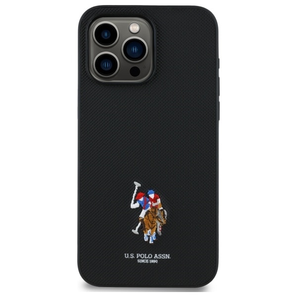 US Polo USHCP15XPEMK iPhone 15 Pro Max 6,7" μαύρο με κεντημένο χρώμα DH - Image 3