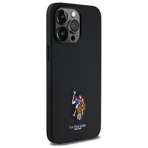 US Polo USHCP15XPEMK iPhone 15 Pro Max 6,7" μαύρο με κεντημένο χρώμα DH - Image 4