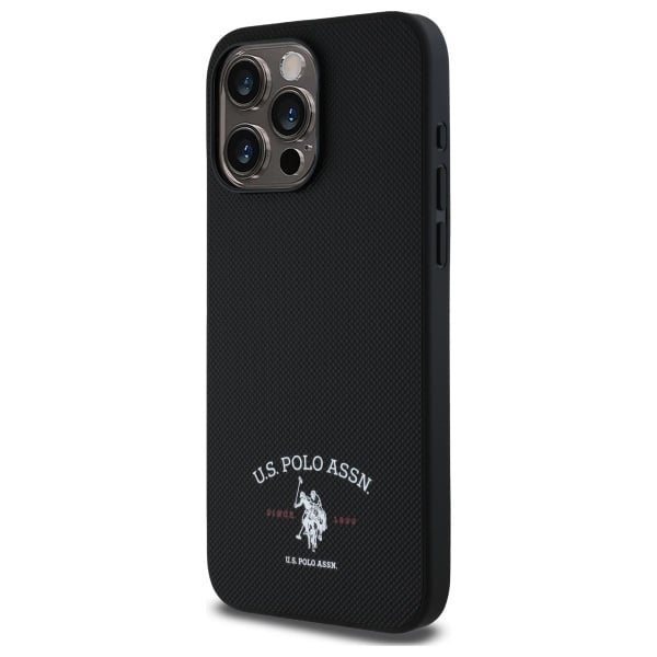 US Polo USHCP15XPARK iPhone 15 Pro Max 6,7" μαύρο με τυπωμένο λογότυπο DH - Image 2