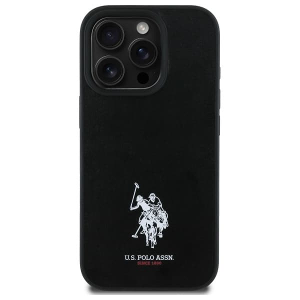 US Polo USHCP15XPGEK iPhone 15 Pro Max 6,7" μαύρο με κέντημα δέρματος DH χρώμα - Image 3