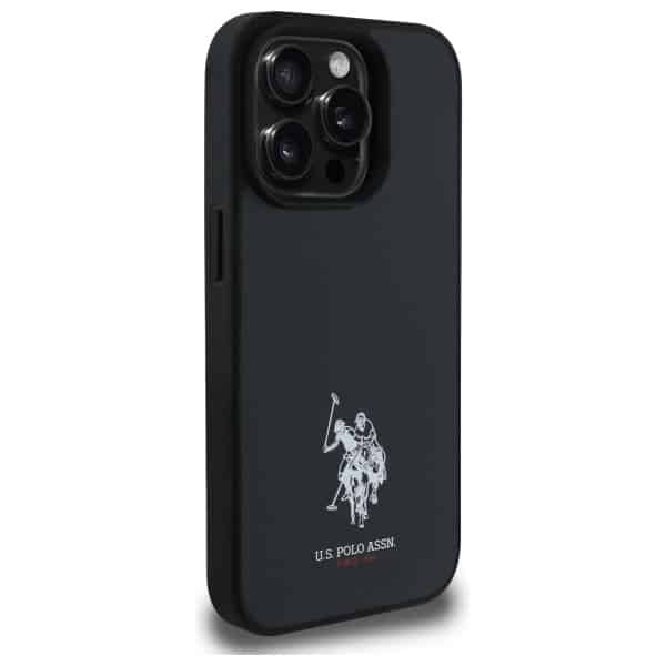 US Polo USHCP15XPGEK iPhone 15 Pro Max 6,7" μαύρο με κέντημα δέρματος DH χρώμα - Image 4