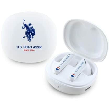 Ακουστικά TWS US Polo DH Logo Σταθμός σύνδεσης λευκό