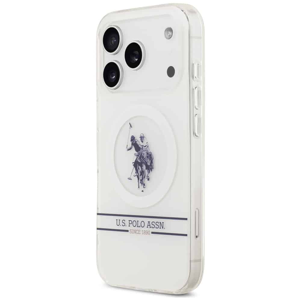 U.S. Polo Assn. Θήκη MagSafe US Polo DH με Λογότυπο Bottom Stripe - θήκη για Apple iPhone 17 Pro - Λευκό - Image 2