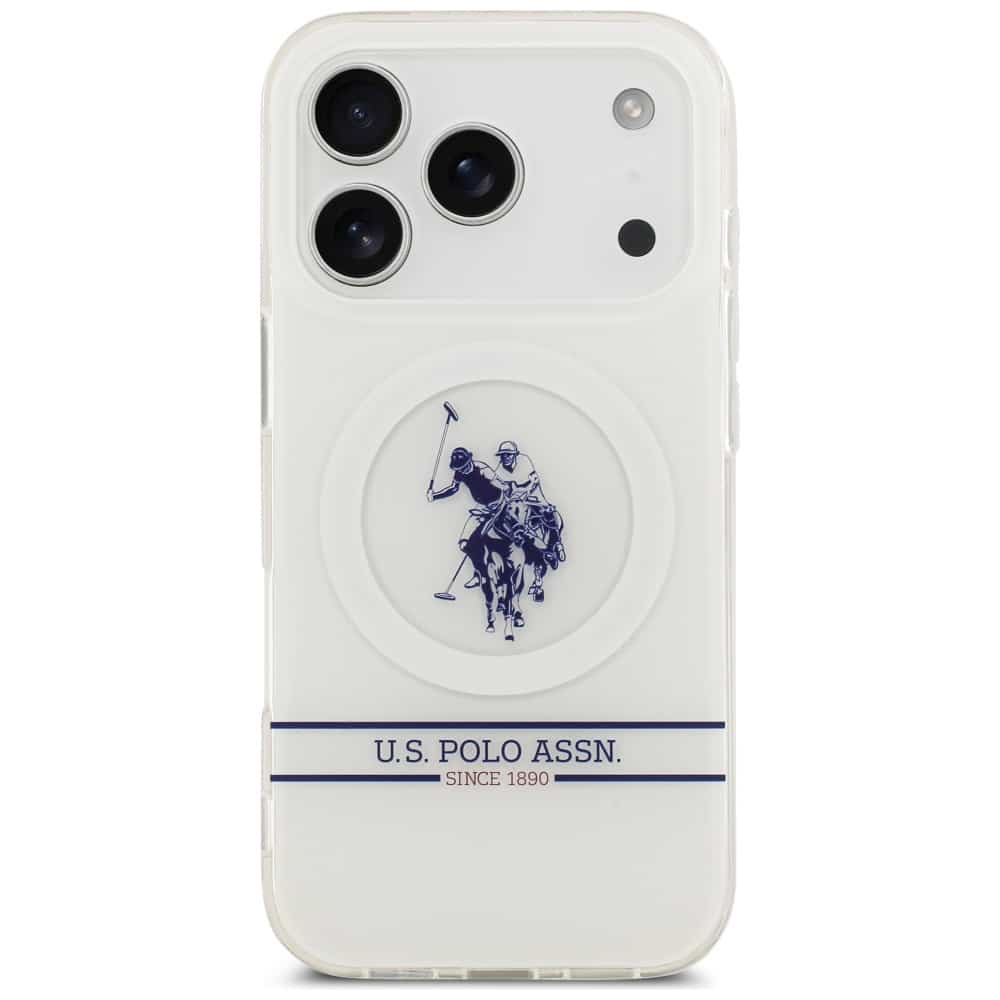 U.S. Polo Assn. Θήκη MagSafe US Polo DH με Λογότυπο Bottom Stripe - θήκη για Apple iPhone 17 Pro - Λευκό - Image 3