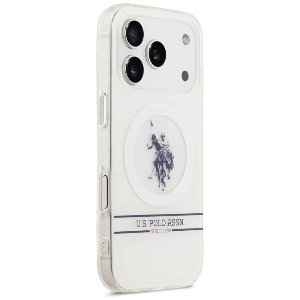 U.S. Polo Assn. Θήκη MagSafe US Polo DH με Λογότυπο Bottom Stripe - θήκη για Apple iPhone 17 Pro - Λευκό - Image 4