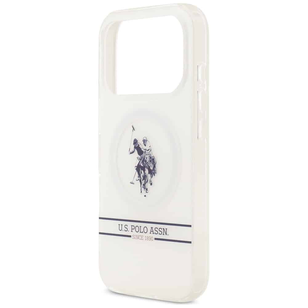 U.S. Polo Assn. Θήκη MagSafe US Polo DH με Λογότυπο Bottom Stripe - θήκη για Apple iPhone 17 Pro - Λευκό - Image 6
