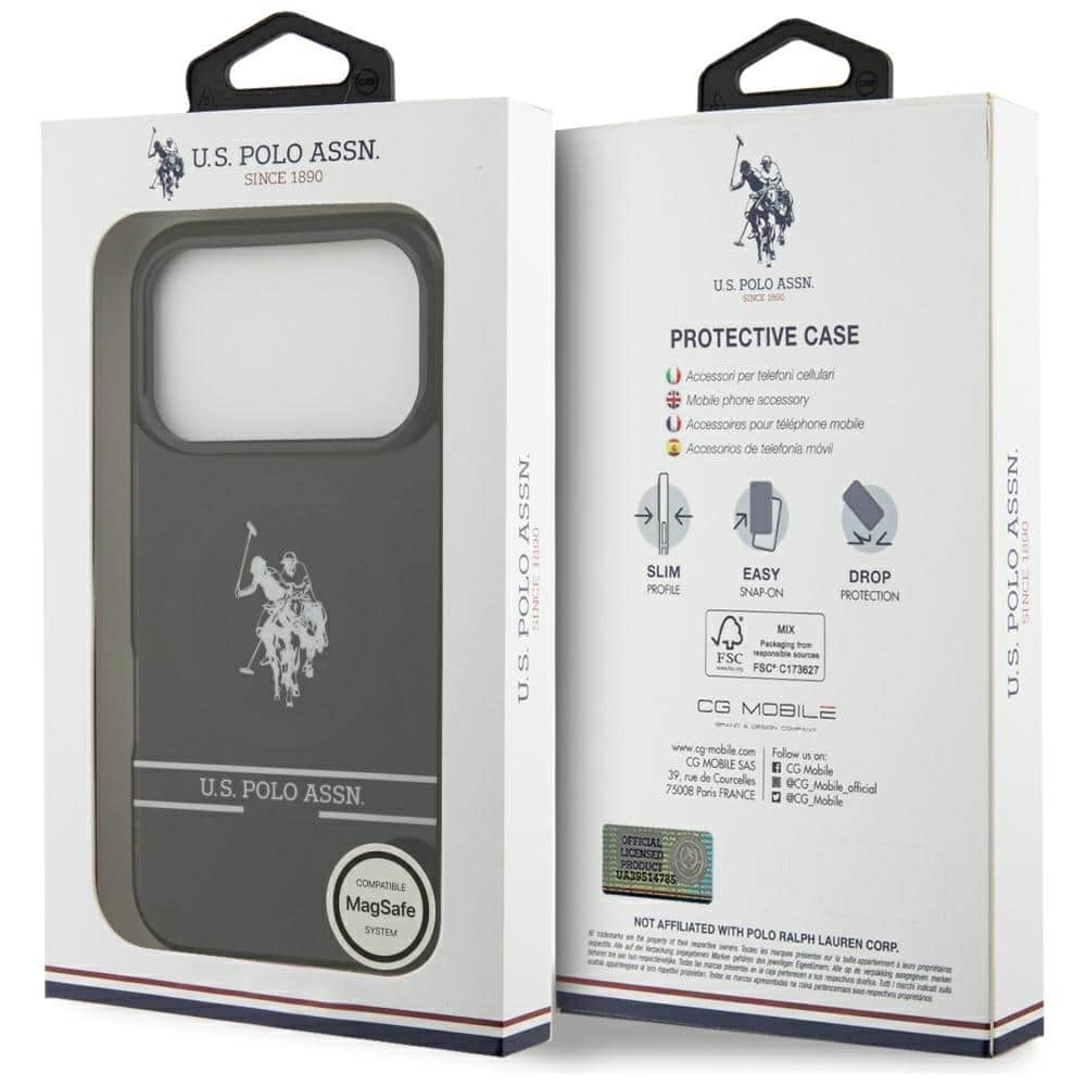 U.S. Polo Assn. US Polo DH και Bottom Stripe Logo MagSafe - θήκη για Apple iPhone 17 Pro - Μαύρο - Image 8