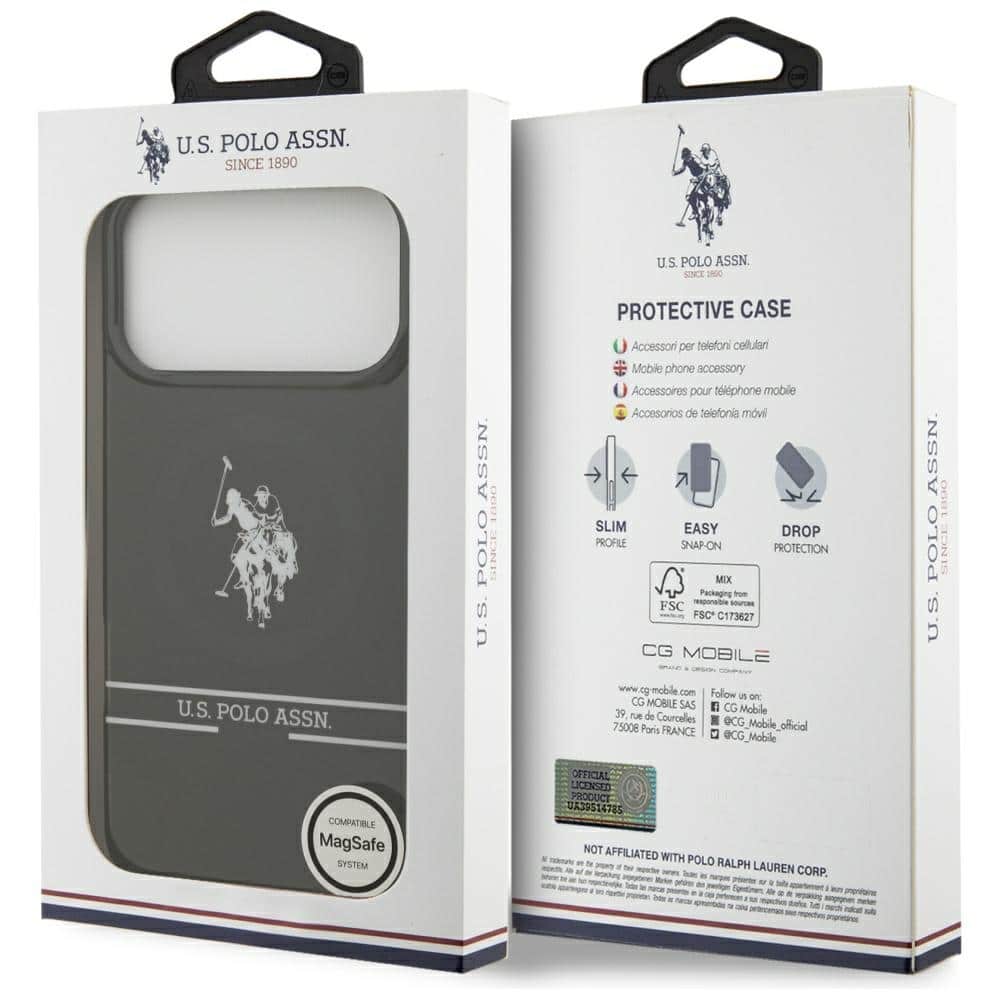 U.S. Polo Assn. US Polo DH και Λογότυπο Bottom Stripe MagSafe - θήκη για Apple iPhone 17 Pro Max - Μαύρο - Image 8