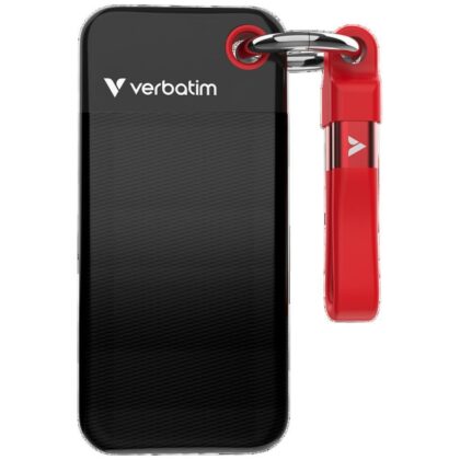 Εξωτερικός Δίσκος Verbatim Pocket SSD 128GB USB-C 3.2 Gen.2 Μαύρο και Κόκκινο 32434