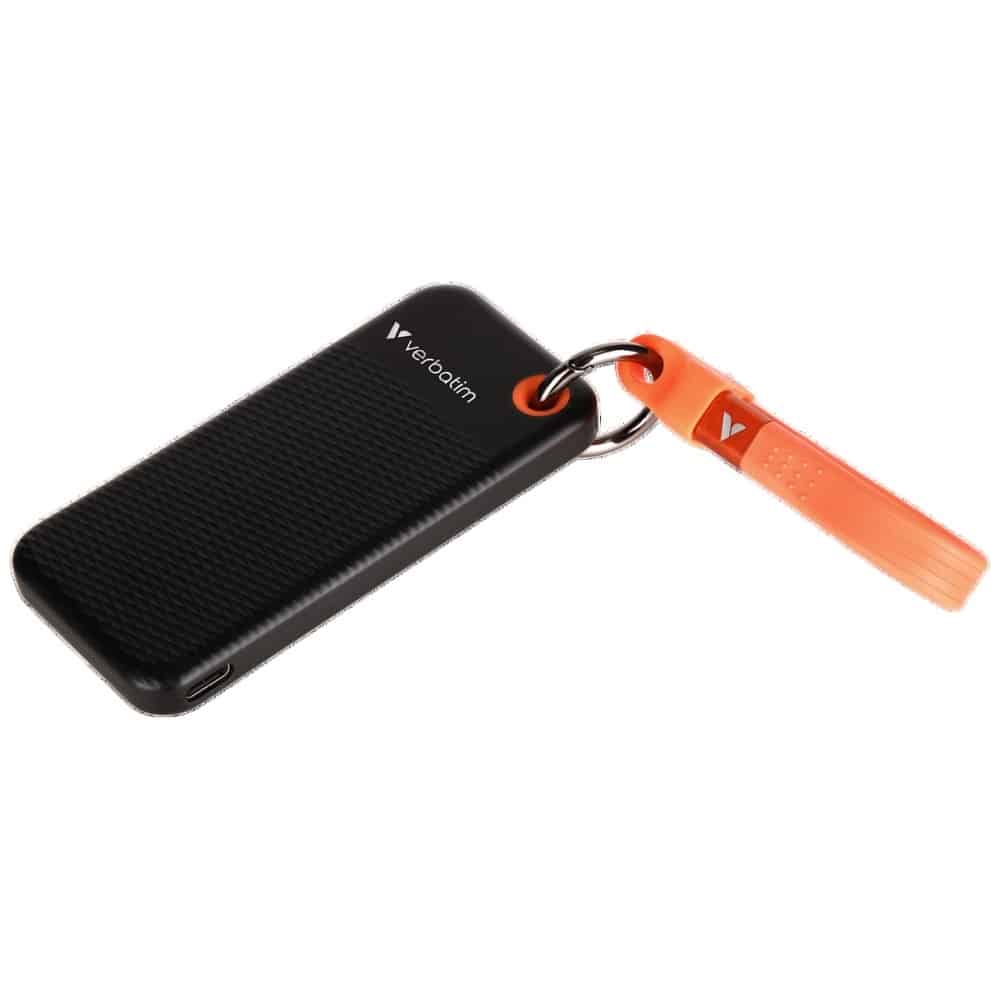 Εξωτερικός Δίσκος Verbatim Pocket SSD 128GB USB-C 3.2 Gen.2 Μαύρο και Πορτοκαλί 32435 - Image 2