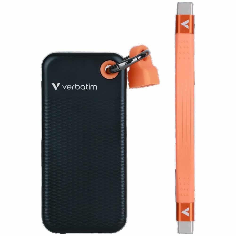Εξωτερικός Δίσκος Verbatim Pocket SSD 128GB USB-C 3.2 Gen.2 Μαύρο και Πορτοκαλί 32435 - Image 3