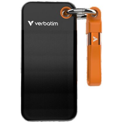 Εξωτερικός Δίσκος Verbatim Pocket SSD 128GB USB-C 3.2 Gen.2 Μαύρο και Πορτοκαλί 32435