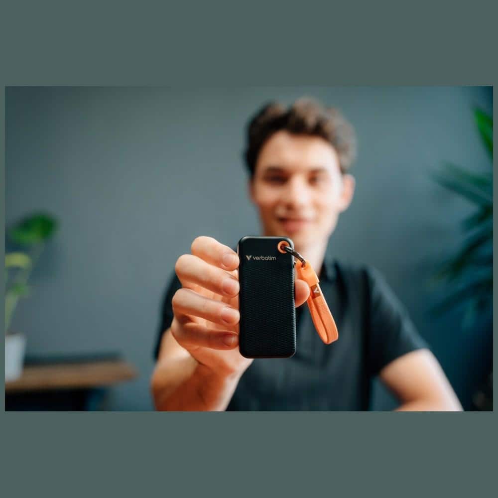Εξωτερικός Δίσκος Verbatim Pocket SSD 128GB USB-C 3.2 Gen.2 Μαύρο και Πορτοκαλί 32435 - Image 5