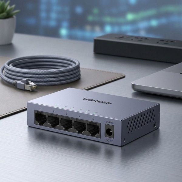Προσαρμογέας Ethernet UGREEN CM933 (65956EU), 5 x RJ45, Μαύρος - Image 3
