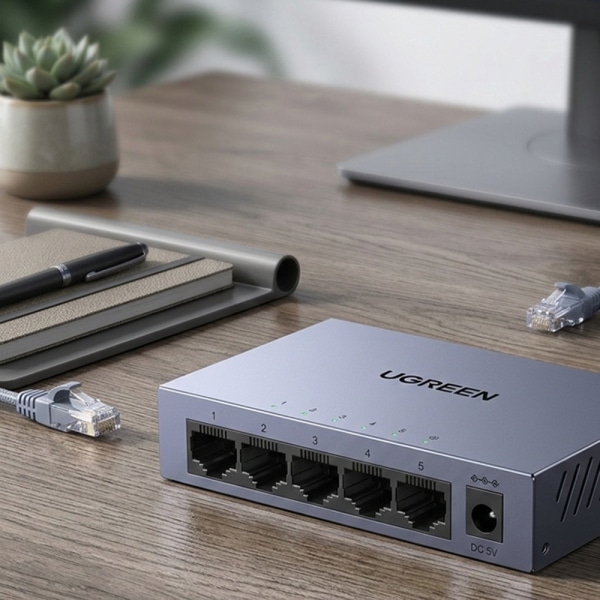 Προσαρμογέας Ethernet UGREEN CM933 (65956EU), 5 x RJ45, Μαύρος - Image 5