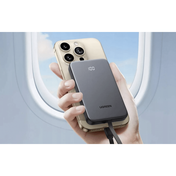 Powerbank UGREEN PB526 (75161B), 10000mAh, 20W, QC + PD, Γκρι - Image 4