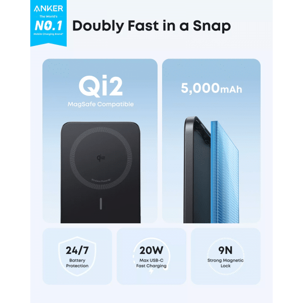 Powerbank Anker Nano, 5000mAh, 20W, PD + FQI, Μαύρο A1665H11 - Image 5