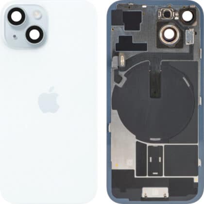 Κάλυμμα μπαταρίας / πίσω γυαλί για Apple iPhone 15, μπλε, τραβηγμένο (βαθμού Α)