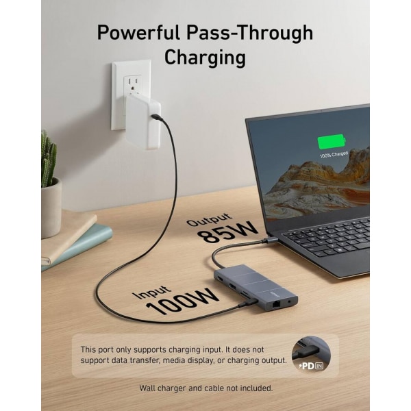 Anker Hub USB-C PowerExpand, 1 x USB-A 3.2 - 2 x USB-A - 2 x USB-C - 1 x Θύρα οθόνης - 1 x HDMI - 1 x Υποδοχή 3.5mm - 1 x RJ45 - 1 x SD - 1 x microSD, Γκρι - Image 3