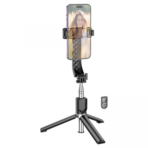 Βάση Selfie Stick και Τρίποδο Bluetooth Hoco K20, Universal, Μαύρο - Image 4