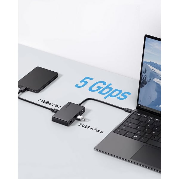 Anker Hub USB-C Anker 332, 2 x USB-A - 2 x USB-C - 1 x HDMI, Μαύρο A8356G11 - Image 2