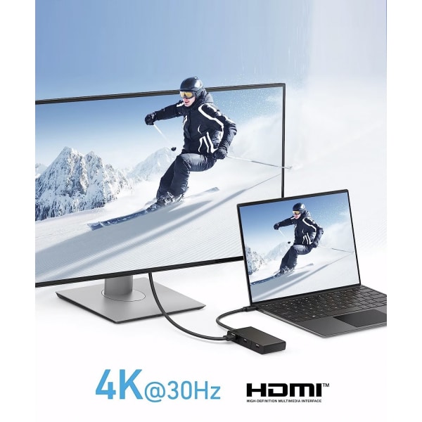 Anker Hub USB-C Anker 332, 2 x USB-A - 2 x USB-C - 1 x HDMI, Μαύρο A8356G11 - Image 4