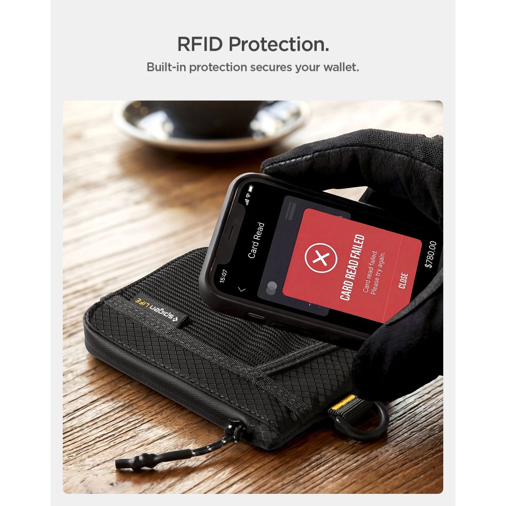 Spigen LF300 Θήκη Καρτών Soft RFID, Μαύρη - Image 11