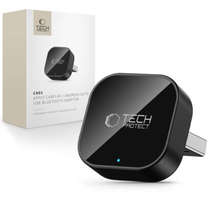 Tech-Protect Ultraboost CA01 Αντάπτορας Apple CarPlay / Android Auto USB Bluetooth 5.4, Ματ Μαύρο