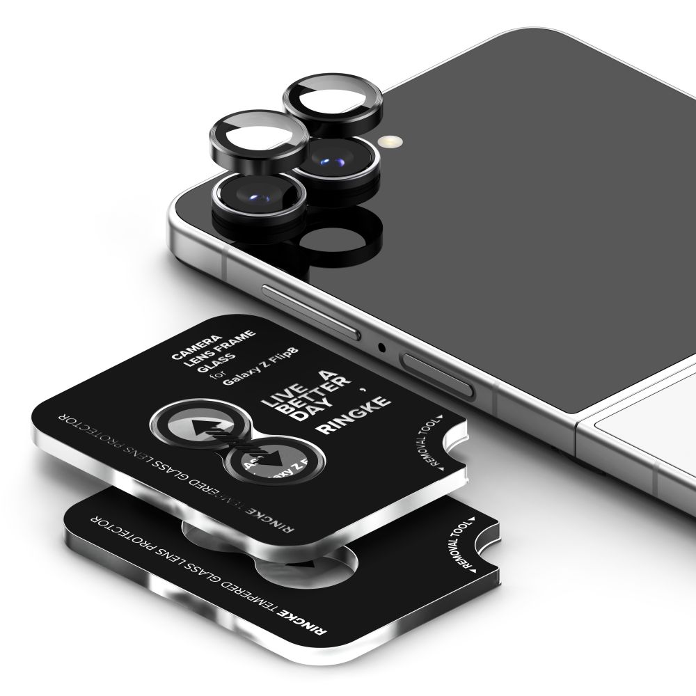ΣΚΕΛΕΤΟΣ ΚΑΜΕΡΑΣ RINGKE GALAXY Z FLIP 8 2 ΤΕΜΑΧΙΩΝ ΜΑΥΡΟ - Image 3