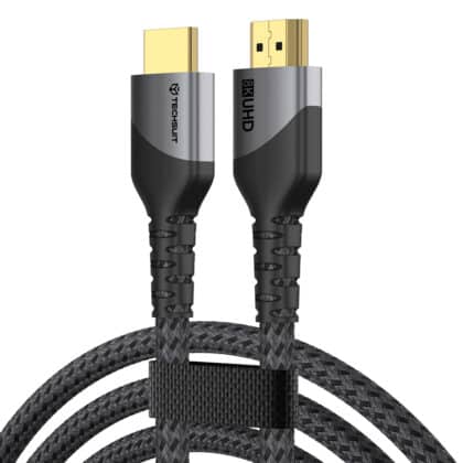 Techsuit NexusVision Pro Καλώδιο Βίντεο HDMI 2.1, UHD 8K@60Hz, 48Gbps, Ενισχυμένη Σχεδίαση, 2 Μέτρα, Γκρι