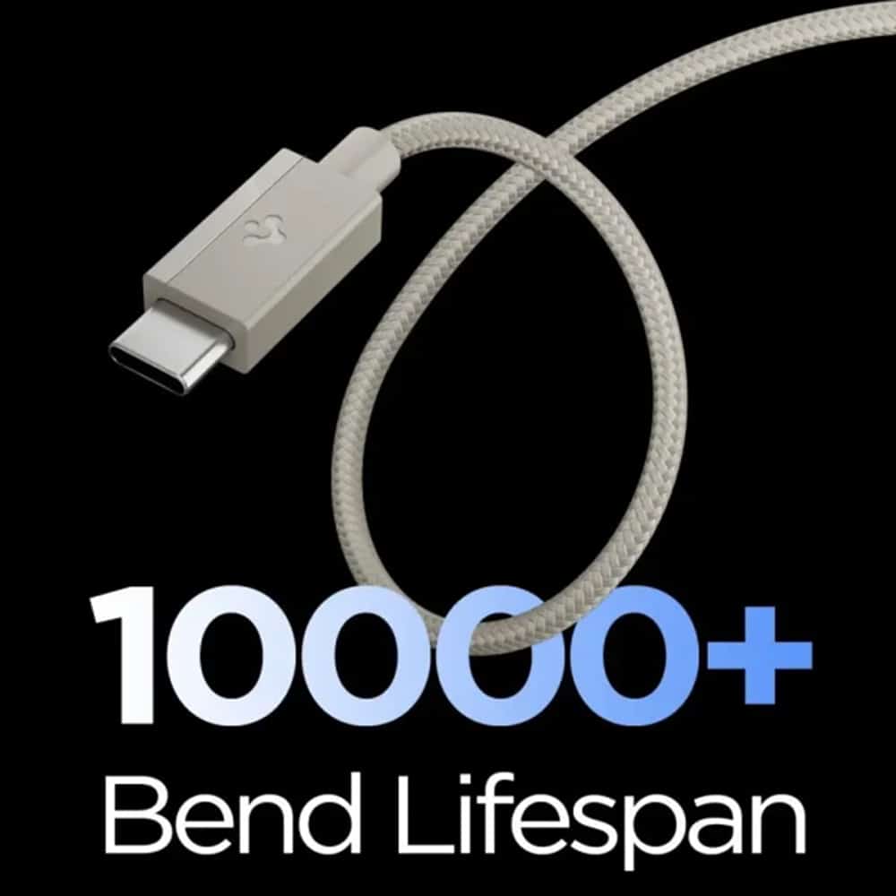SPIGEN EB6015CC ΒΑΣΙΚΟ ΚΑΛΩΔΙΟ ΤΥΠΟΥ-C 60W 150CM ΦΥΣΙΚΟ ΤΙΤΑΝΙΟ - Image 6