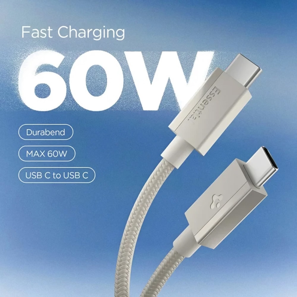 SPIGEN EB6015CC ΒΑΣΙΚΟ ΚΑΛΩΔΙΟ ΤΥΠΟΥ-C 60W 150CM ΦΥΣΙΚΟ ΤΙΤΑΝΙΟ - Image 2