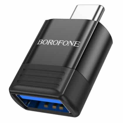 Borofone BV18 Προσαρμογέας OTG Type-C (M) σε USB 3.0 (F), Λειτουργίες Φόρτισης και Μεταφοράς Δεδομένων, 4A - Μαύρο