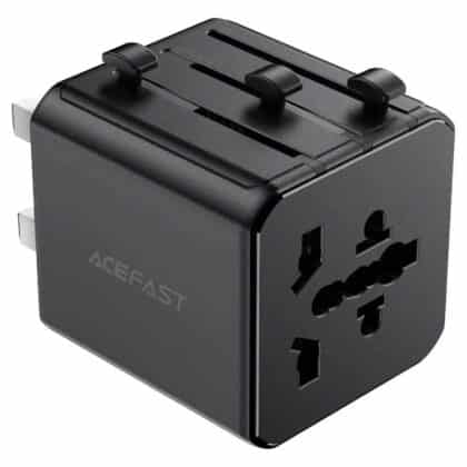 Acefast Z11 Ταξιδιωτικός Προσαρμογέας, Universal, Μετατροπέας Γρήγορης Φόρτισης, 10A, 2500W, AC100-250V, Μαύρο