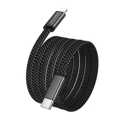 Borofone BX124 Καλώδιο Δεδομένων USB-C σε Lightning, 30W, Πλεγμένο από Νάιλον, 1m - Μαύρο